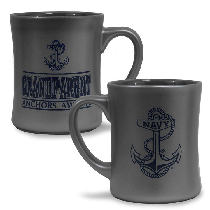 Navy Grandparent 16oz MK Matte Mug (Grey)