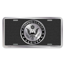 Load image into Gallery viewer, United States Army Mosaic Metal License Plate (Black)