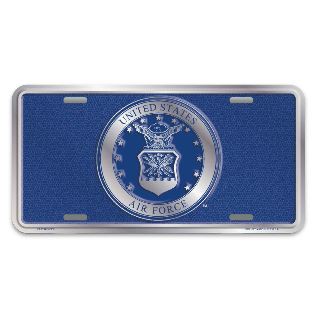 United States Air Force Mosaic Metal License Plate (Royal)