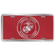 Load image into Gallery viewer, United States Marine Corps Mosaic License Plate (Red)