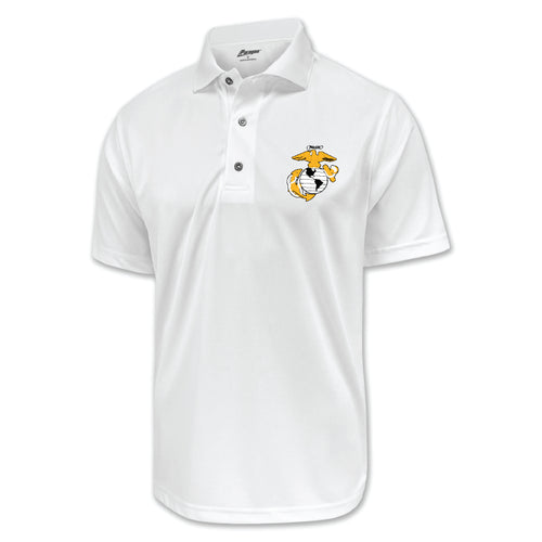 Pick Your Design Marines Performance Polo (White)