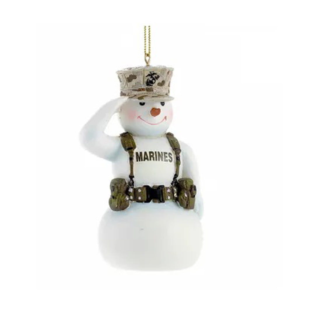 Marine Corps Snowman Ornament