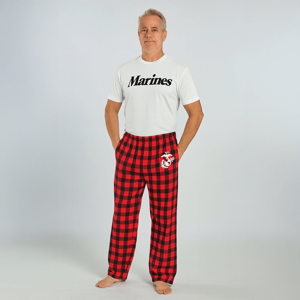 Marines EGA Buffalo Check Flannel Pants