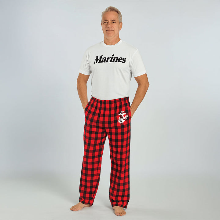 Marines EGA Buffalo Check Flannel Pants