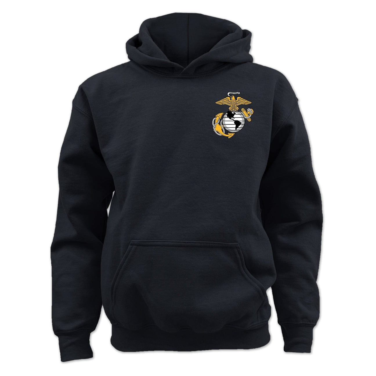 Pick Your Design Marines Youth Hooded Sweatshirt (Black)