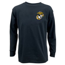 Load image into Gallery viewer, Marines EGA Youth Left Chest Long Sleeve T-Shirt
