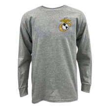 Load image into Gallery viewer, Marines EGA Youth Left Chest Long Sleeve T-Shirt