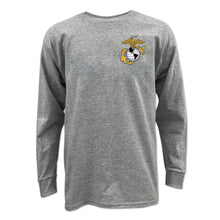 Load image into Gallery viewer, Pick Your Design Marines Youth Long Sleeve T-Shirt (Grey)