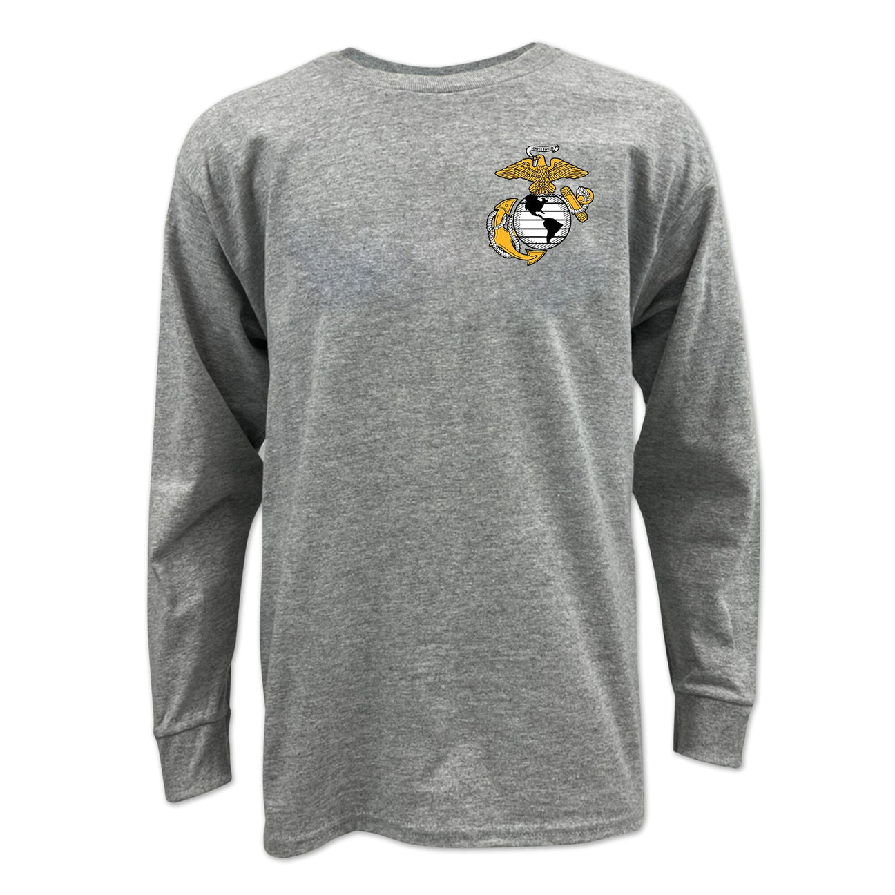 Pick Your Design Marines Youth Long Sleeve T-Shirt (Grey)