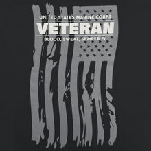 Load image into Gallery viewer, Marines Veteran Flag T-Shirt (Black)