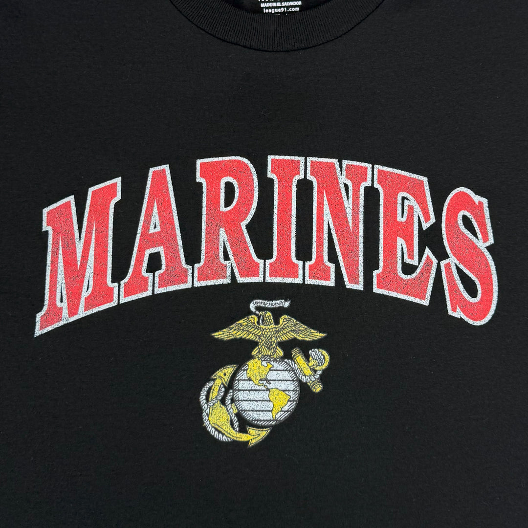 Marines EGA Faded Long Sleeve T-Shirt (Black)