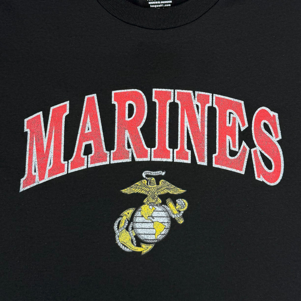 Marines EGA Faded Long Sleeve T-Shirt (Black)
