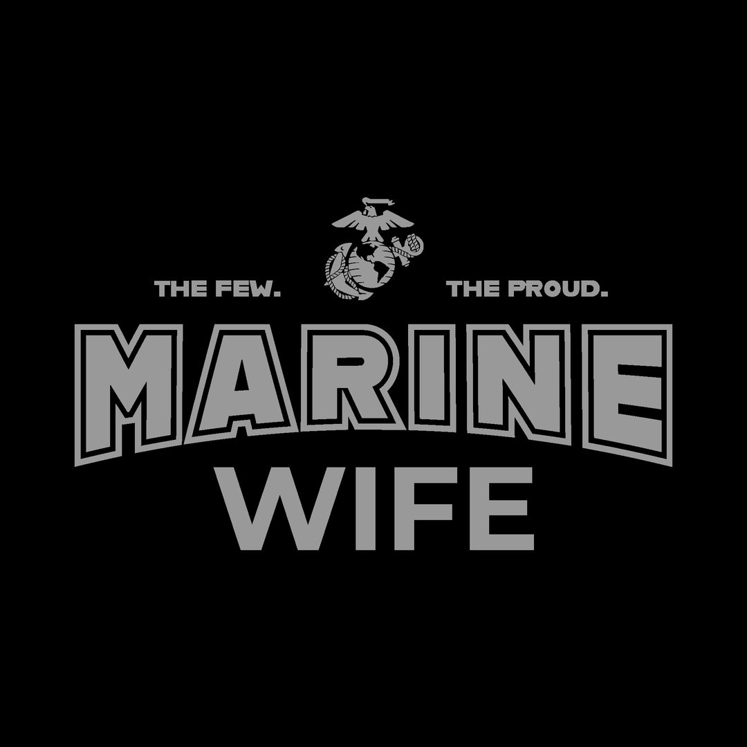 Marines Champion Wife Ladies Crewneck (Black)