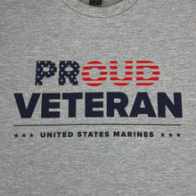 Load image into Gallery viewer, Marines Proud Veteran T-Shirt (Grey)