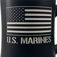 Load image into Gallery viewer, Marines American Flag MK Etched Mug (Black)