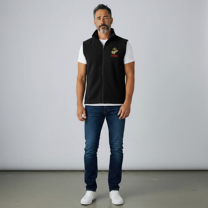 Marines EGA Microfleece Vest (Black)