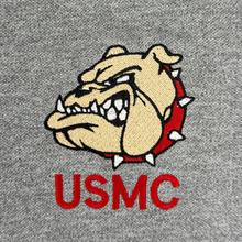 Load image into Gallery viewer, USMC Bulldog Embroidered Performance Polo (Grey)