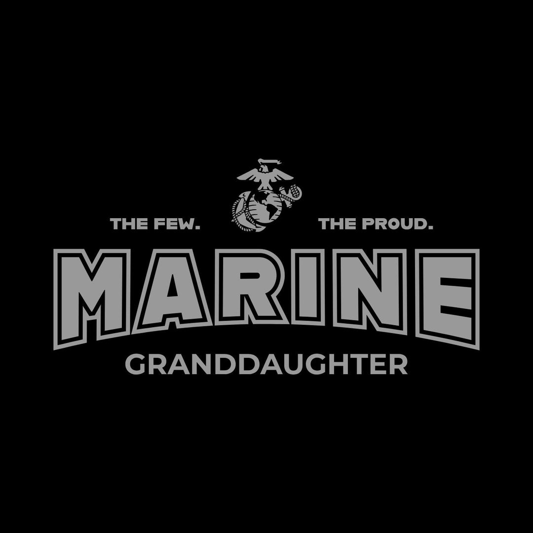 Marines Granddaughter Ladies T-Shirt (Black)