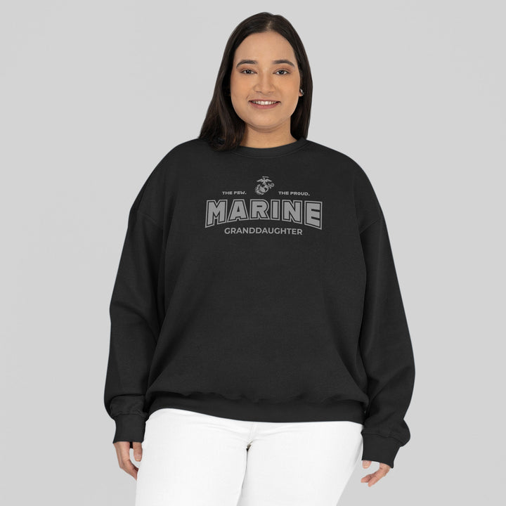 Marines Granddaughter Crewneck (Black)