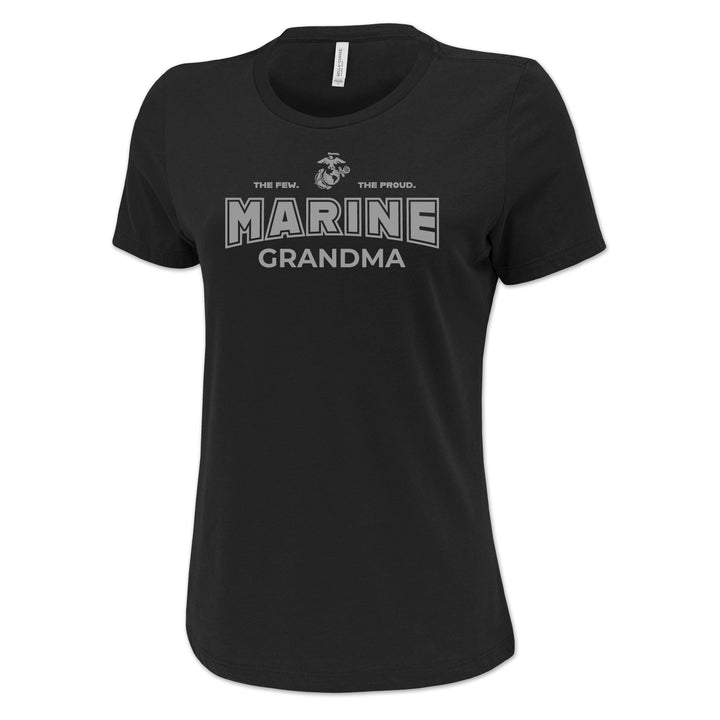 Marines Grandma Ladies T-Shirt (Black)
