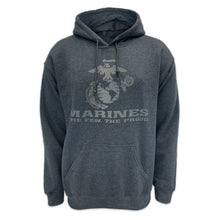 Load image into Gallery viewer, Marines Reflective Logo Hood (Charcoal)