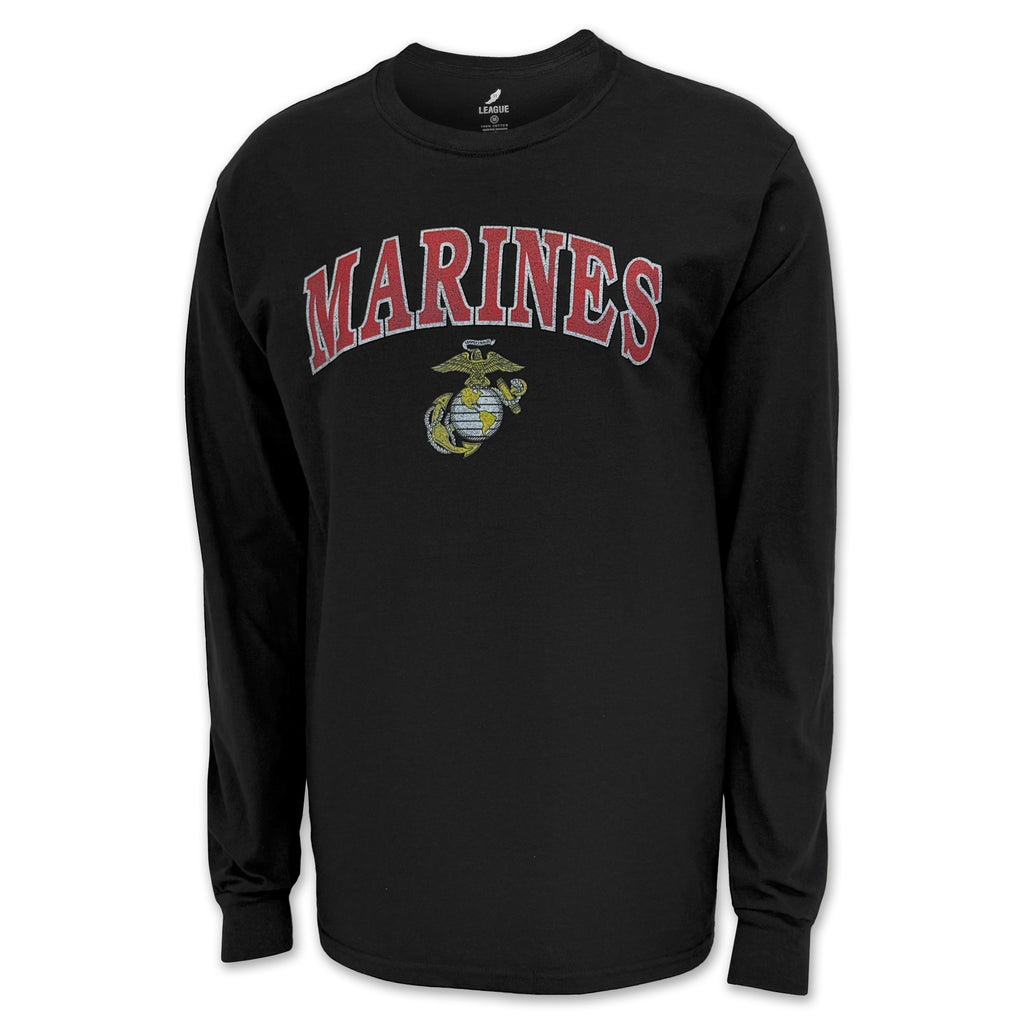 Marines EGA Faded Long Sleeve T-Shirt (Black)
