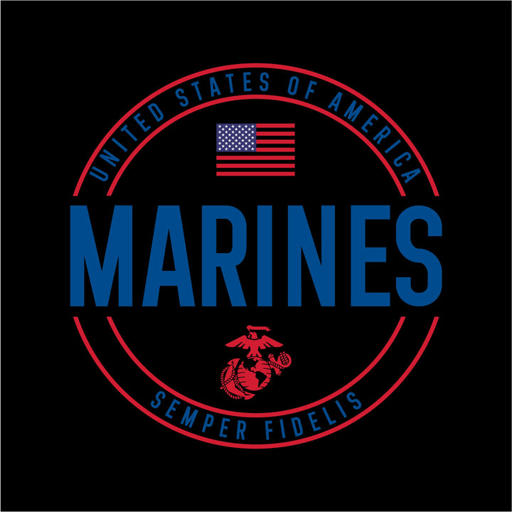 Marines Ladies Center Chest Circle Logo T-Shirt