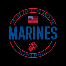 Load image into Gallery viewer, Marines Ladies Center Chest Circle Logo T-Shirt