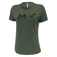 Load image into Gallery viewer, Marines Lady Vet Full Chest Logo Ladies T-Shirt