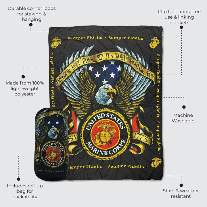 Marines Puffy Blanket