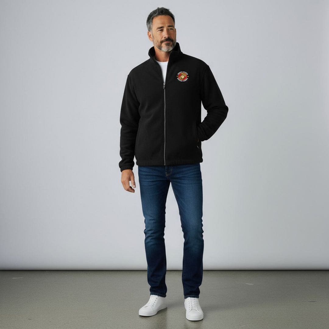 Marines Seal Fleece Full Zip Jacket (Black)