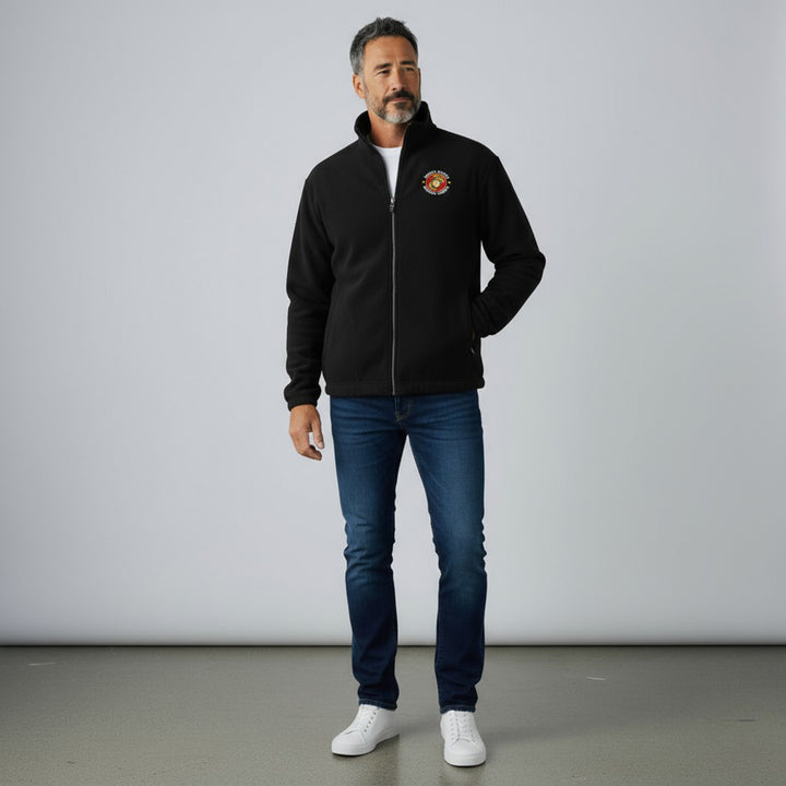Marines Seal Fleece Full Zip Jacket (Black)
