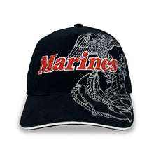 Load image into Gallery viewer, Marines Side Bill Hat (Black)