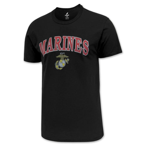Marines EGA Faded T-Shirt (Black)