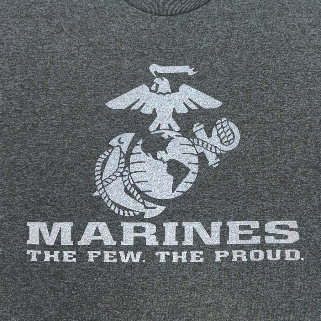 Marines Reflective Logo T-Shirt (Charcoal)