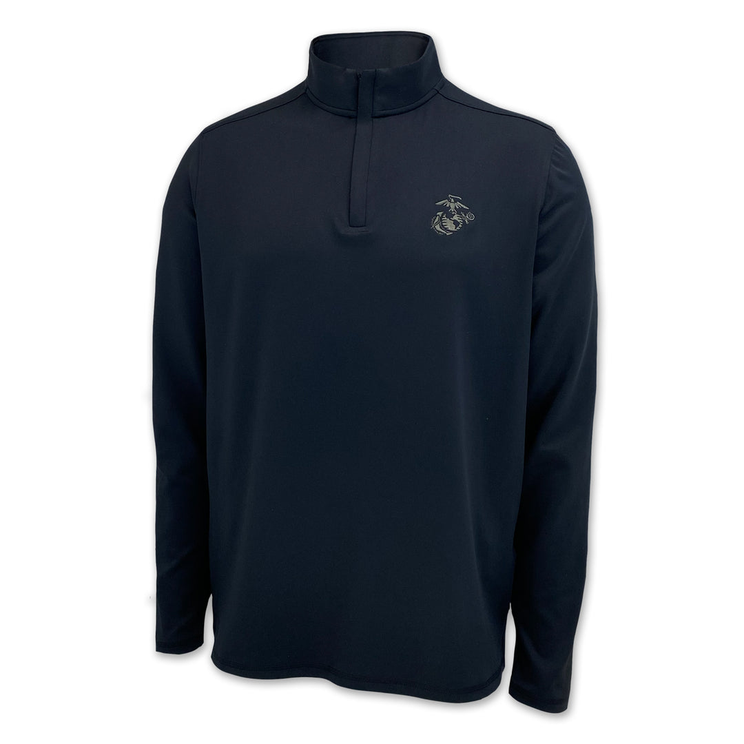 Marines Tonal EGA Under Armour Motion 1/4 Zip (Black)