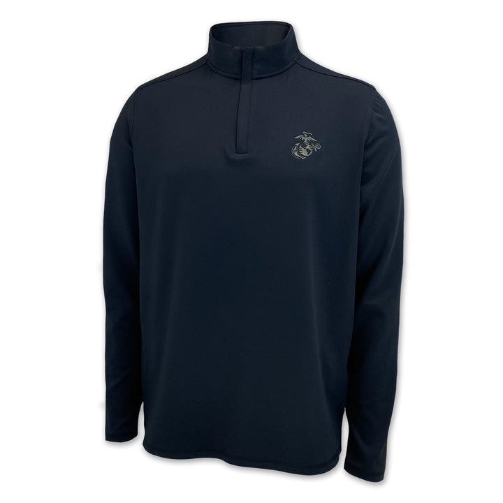 Marines Tonal EGA Under Armour Motion 1/4 Zip (Black)