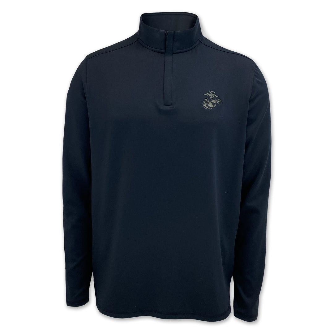 Marines Tonal EGA Under Armour Motion 1/4 Zip (Black)