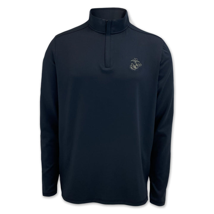 Marines Tonal EGA Under Armour Motion 1/4 Zip (Black)