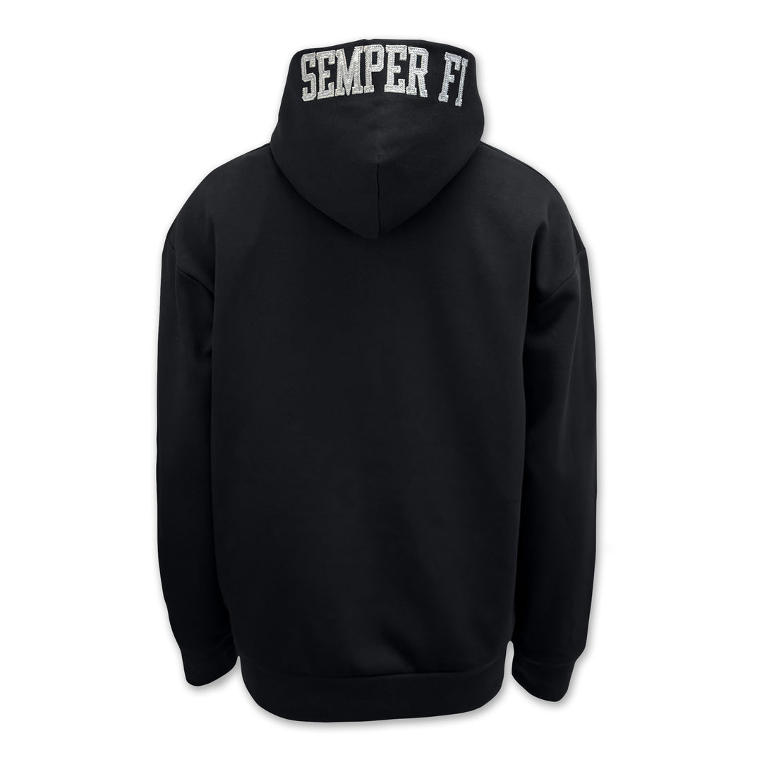 Marines Under Armour Icon Fleece Hood (Black)