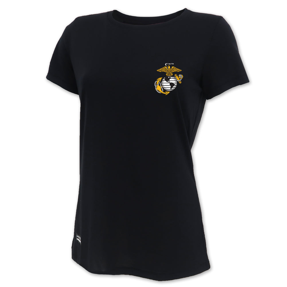 Marines EGA Ladies Tac Tech T-Shirt (Black)