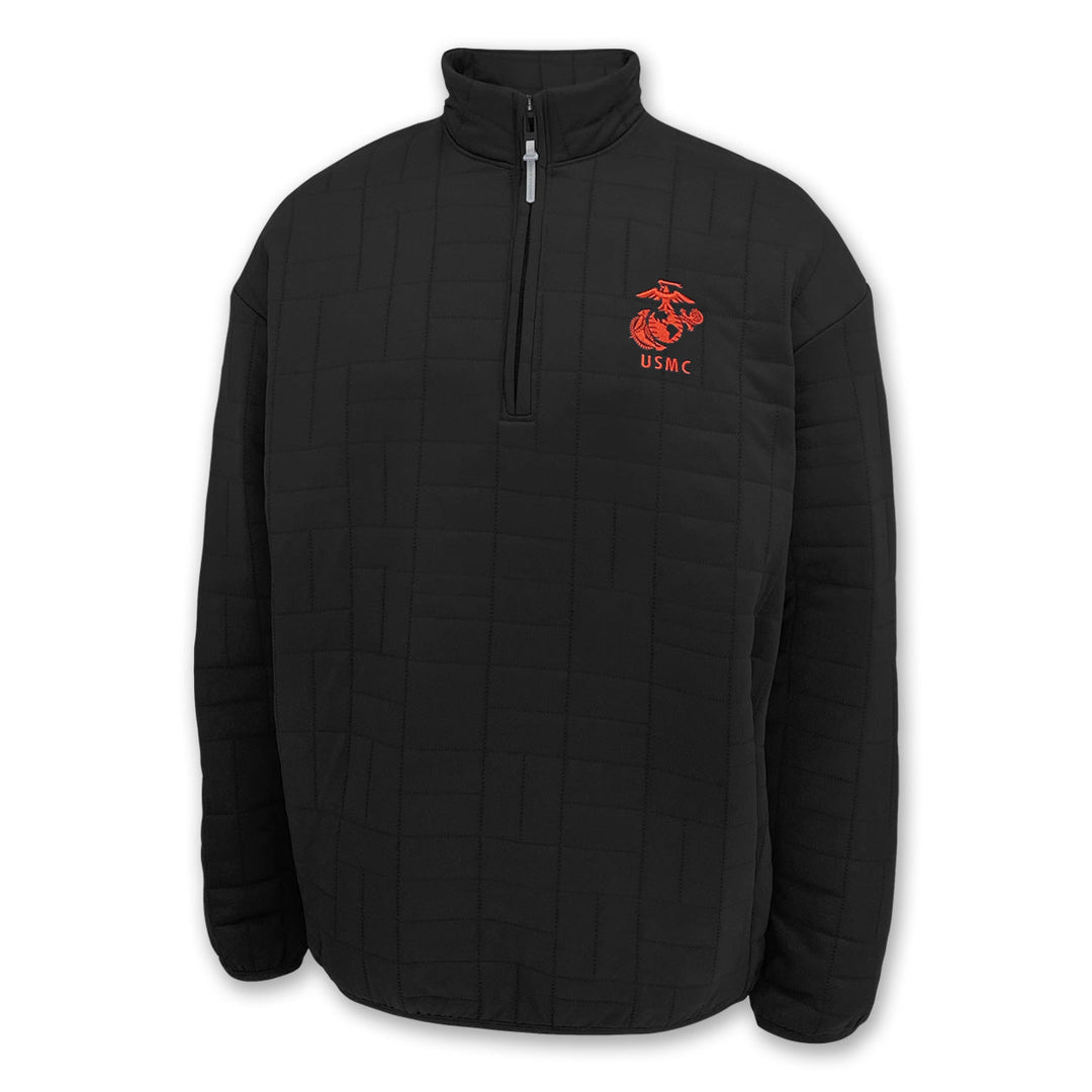 Marines Under Armour Quilted 1/4 Zip Pullover (black)