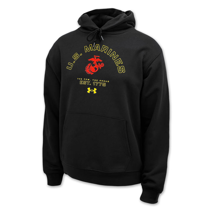Marines Under Armour The Few The Proud Rival Fleece Hood (Black)