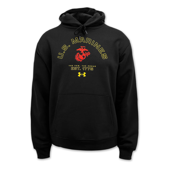 Marines Under Armour The Few The Proud Rival Fleece Hood (Black)