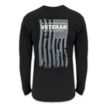 Load image into Gallery viewer, Marines Veteran Flag Long Sleeve T-Shirt (Black)