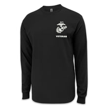 Load image into Gallery viewer, Marines Veteran Flag Long Sleeve T-Shirt (Black)