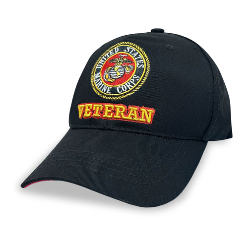 U.S. Marines Veteran Hat (Black)