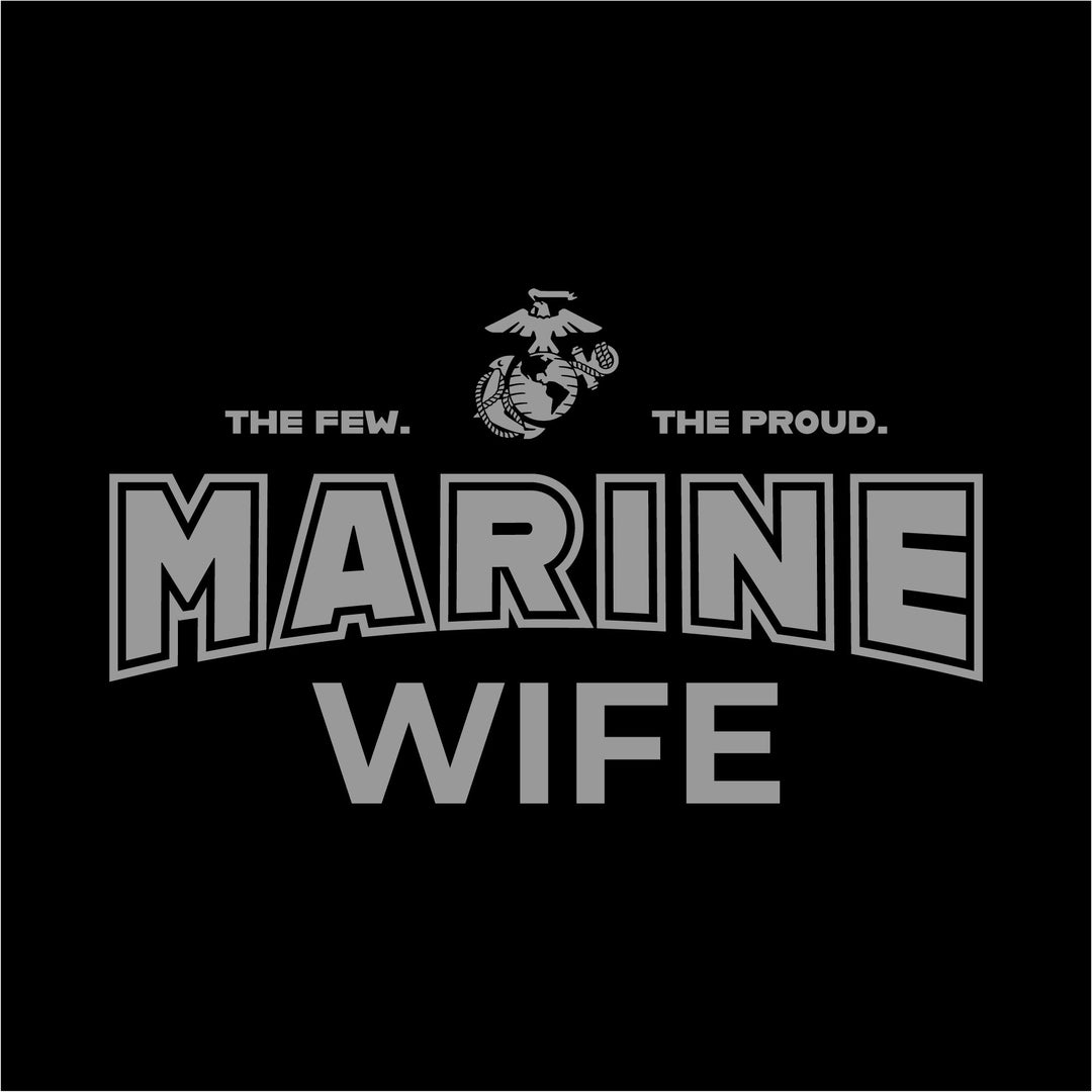 Marines Wife Ladies T-Shirt (Black)