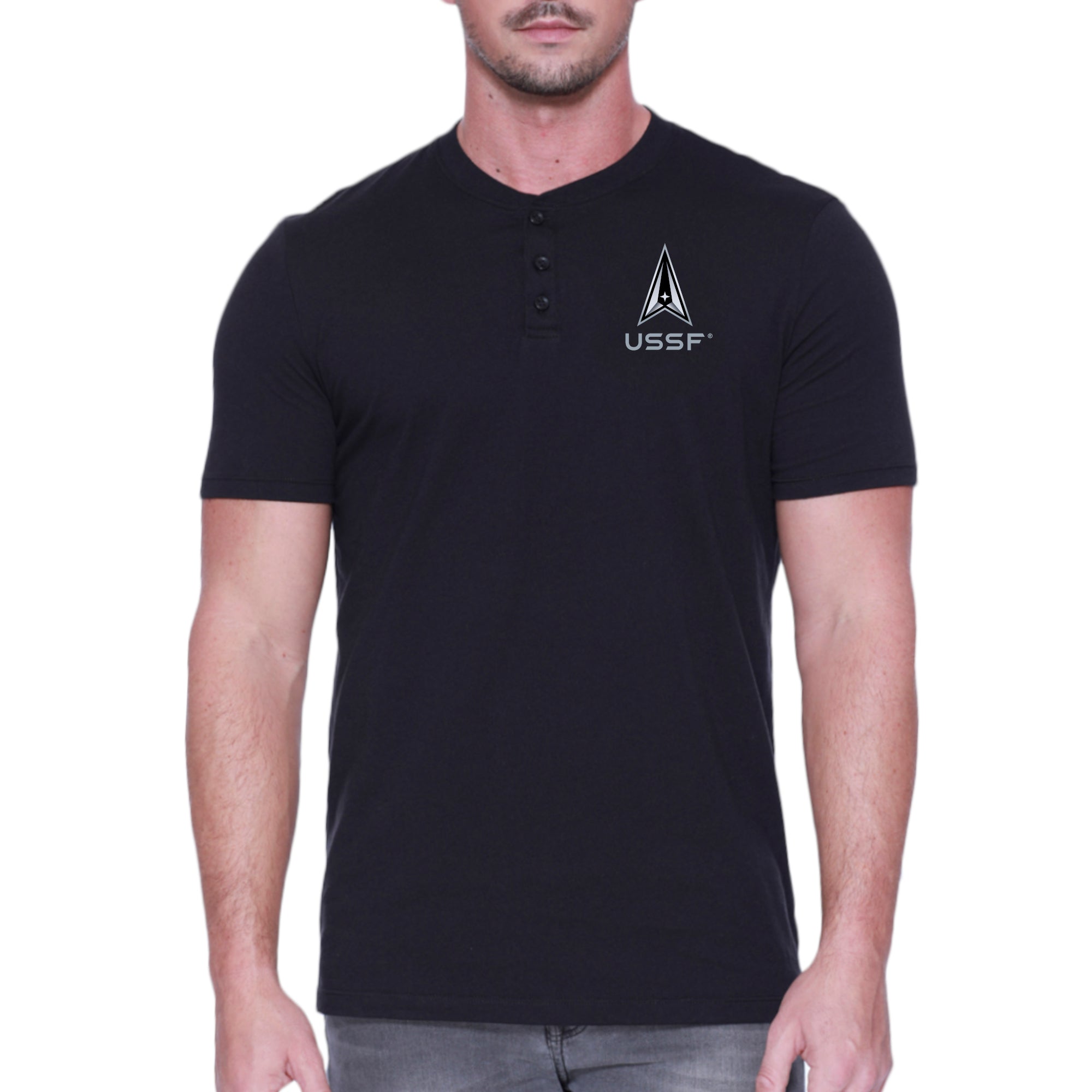 Space Force Delta Mens Henley T-Shirt