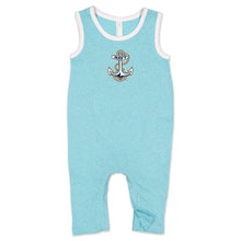 Load image into Gallery viewer, Navy Anchor Infant Tank Romper